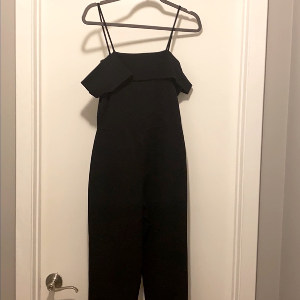 Black off the shoulder jumpsuit